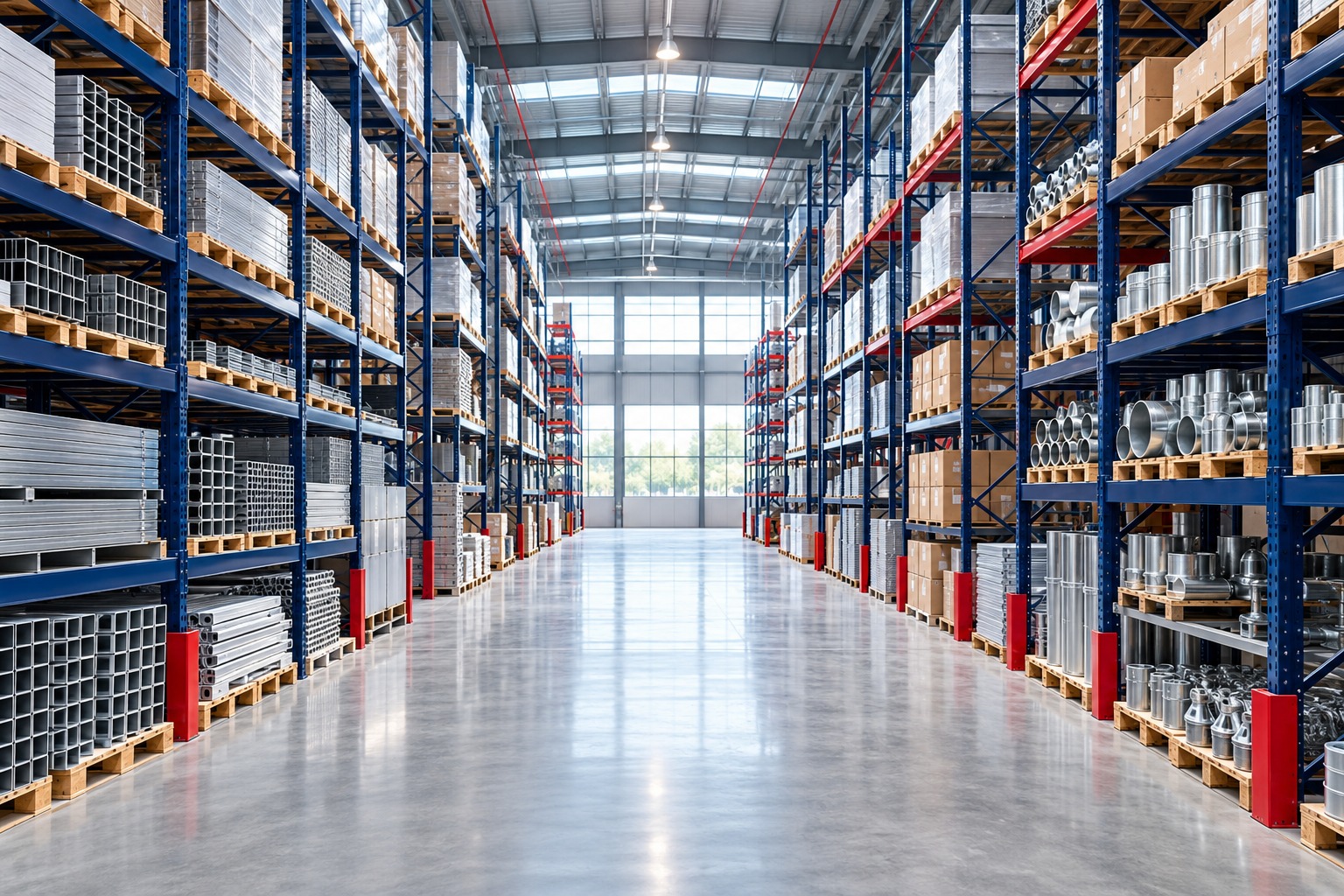Organised industrial distribution warehouse